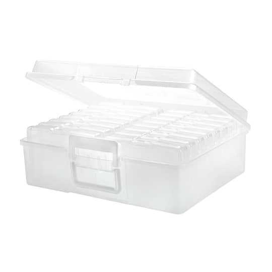 Simply Tidy; Boîte de rangement transparente à 16 compartiments pour photos et artisanat d’Ordonnez simplement; Category:Organisateurs en plastique; Image:1